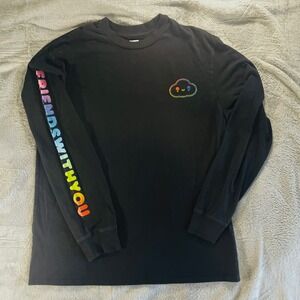 Y2K Guess graphic long sleeve tee Friends‎ With You black L